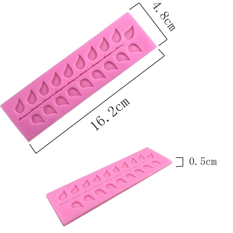 Long Strip Lace Tree Leaf  Fondant Silicone Mold - free shipping - PMC TechLife - Order now!