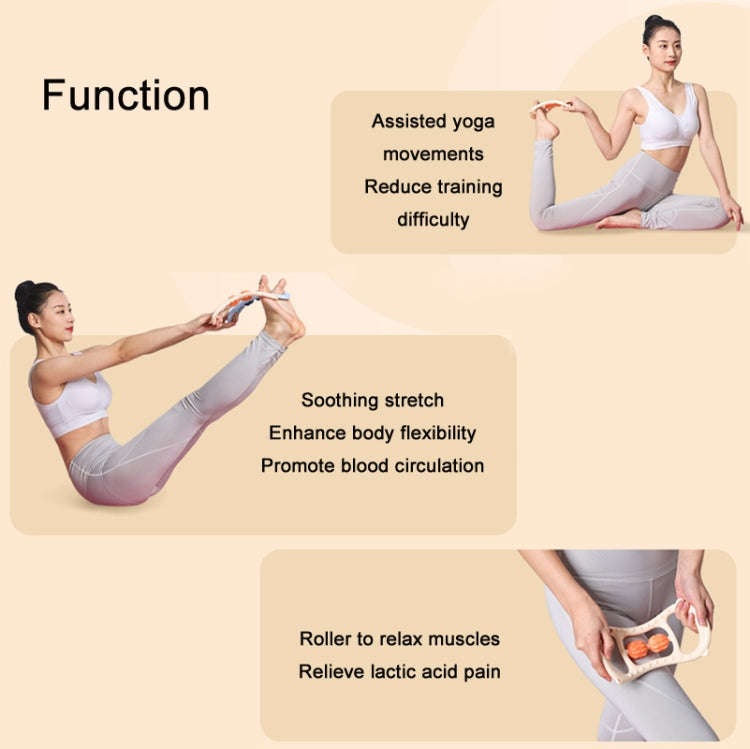 Massage Stretching Yoga Assisted Ring With Raised Point Roller(Beige Orange) - free shipping - PMC TechLife - Order now!