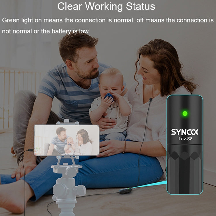 SYNCO S8 Lavalier Live Wired Microphone, Spec: Black - Microphone by SYNCO | Online Shopping South Africa | PMC TechLife | Buy Now Pay Later Mobicred