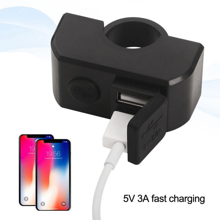 Motorcycle Dual USB Mobile Phone Charger 5V 3A Fast Charging(Black) - Battery Charger by PMC TechLife | Online Shopping South Africa | PMC TechLife | Buy Now Pay Later Mobicred