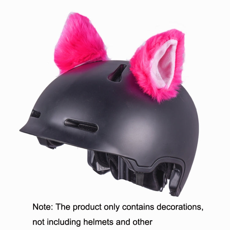 4PCS Motorcycle Plush Ear Helmet Decoration(Light Gray) - Ornamental Parts by PMC TechLife | Online Shopping South Africa | PMC TechLife | Buy Now Pay Later Mobicred