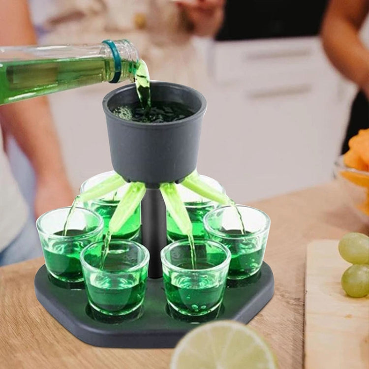 Bar Party 6 Cups Wine Dispenser Wine Pourer Drink Dispenser(6 Cups+Holder) - Drinking Tools by PMC TechLife | Online Shopping South Africa | PMC TechLife
