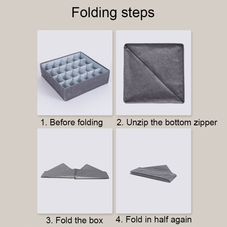 Foldable Drawer Clothes Storage Box, Spec: 8 Grids (Gray) - Storage Boxes by PMC TechLife | Online Shopping South Africa | PMC TechLife