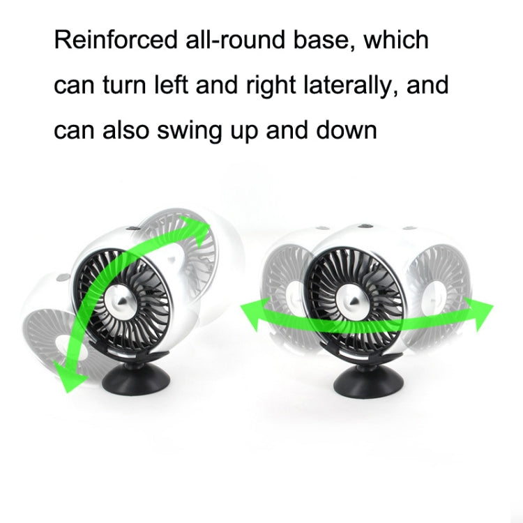 F102 Vehicle Dashboard Multi-function USB Colorful Lights Fan(Black) - free shipping - PMC TechLife - Order now!