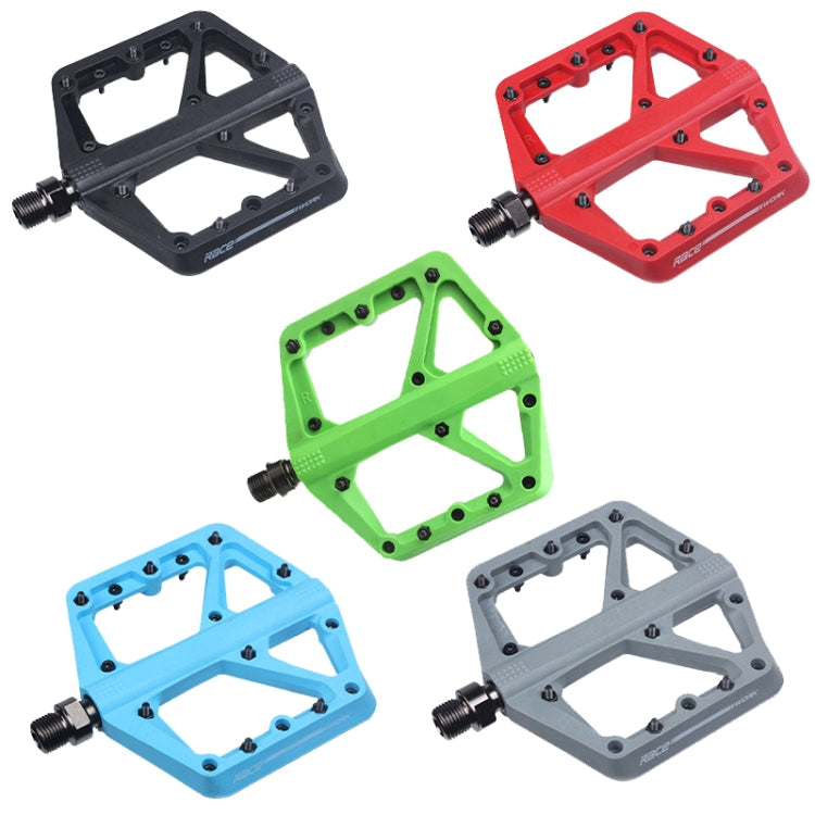 RACEWORK RK66 Mountain Bike Nylon Fiber Pedals(Black) - Pedals by RACEWORK | Online Shopping South Africa | PMc TechLife | Buy Now Pay Later Mobicred