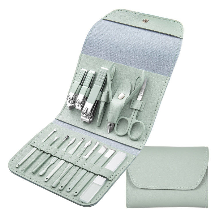 Nail Art Tool Set Nail Clippers Dead Skin Scissors Manicure Tool, Specification: 16 In 1 Matcha Green - Nail Clipper by PMC Jewellery | Online Shopping South Africa | PMC Jewellery | Buy Now Pay Later Mobicred