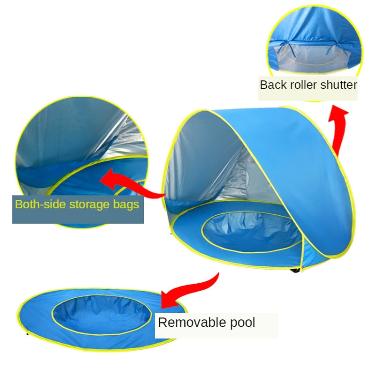 Baby Beach Tent With Pool Portable Foldable Sunshelter, Color: Whale Blue - Tents & Accessories by PMC TechLife | Online Shopping South Africa | PMC TechLife