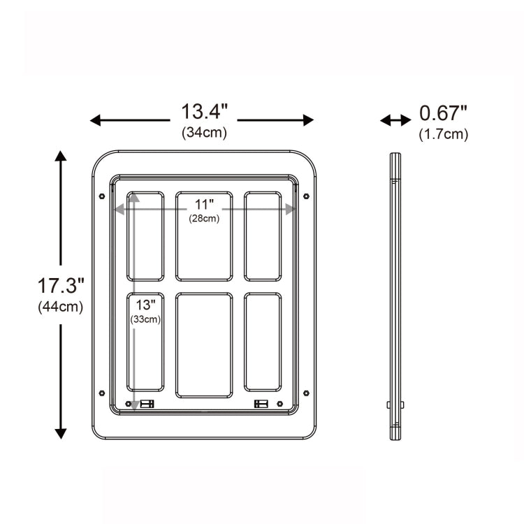 34cmx 44cm  Pet Plaid Door For Screen Window Door Hole With Automatic Closure Lockable(White) - Pet Screen Doors by PMC TechLife | Online Shopping South Africa | PMC TechLife | Buy Now Pay Later Mobicred