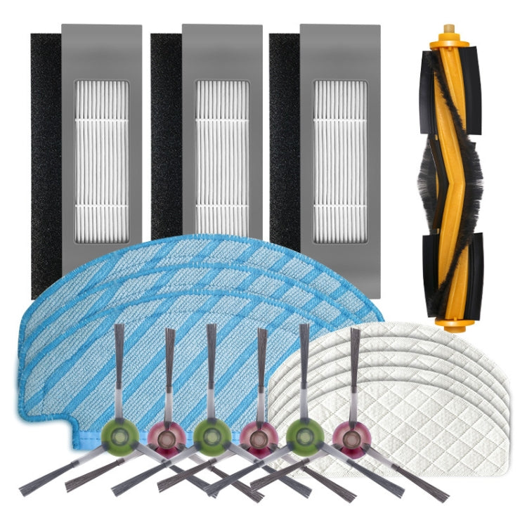 Roller Brush + Filter + Side Brush + Rag Set For Ecovacs OZMO T8/T9/N8Pro(Set) - For ECOVACS Accessories by PMC Jewellery | Online Shopping South Africa | PMC Jewellery | Buy Now Pay Later Mobicred