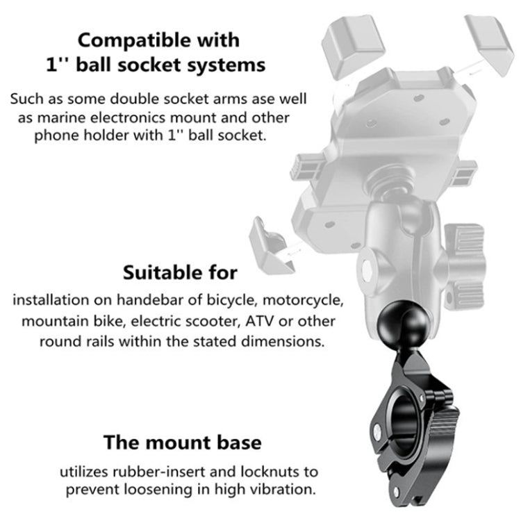 Motorcycle Bicycle Mobile Phone Bracket Fixed Base(17mm Ball Head) - free shipping - PMC TechLife - Order now!