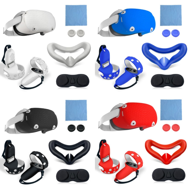 6 PCS/Set For Meta Quest Silicone All-Inclusive Console Controller Cover(White) - VR Accessories by PMC Jewellery | Online Shopping South Africa | PMC Jewellery | Buy Now Pay Later Mobicred