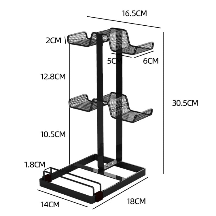 Desktop Headset Gamepad Game Console Storage Bracket(Black) - Headset Stand by PMC TechLife | Online Shopping South Africa | PMC TechLife | Buy Now Pay Later Mobicred