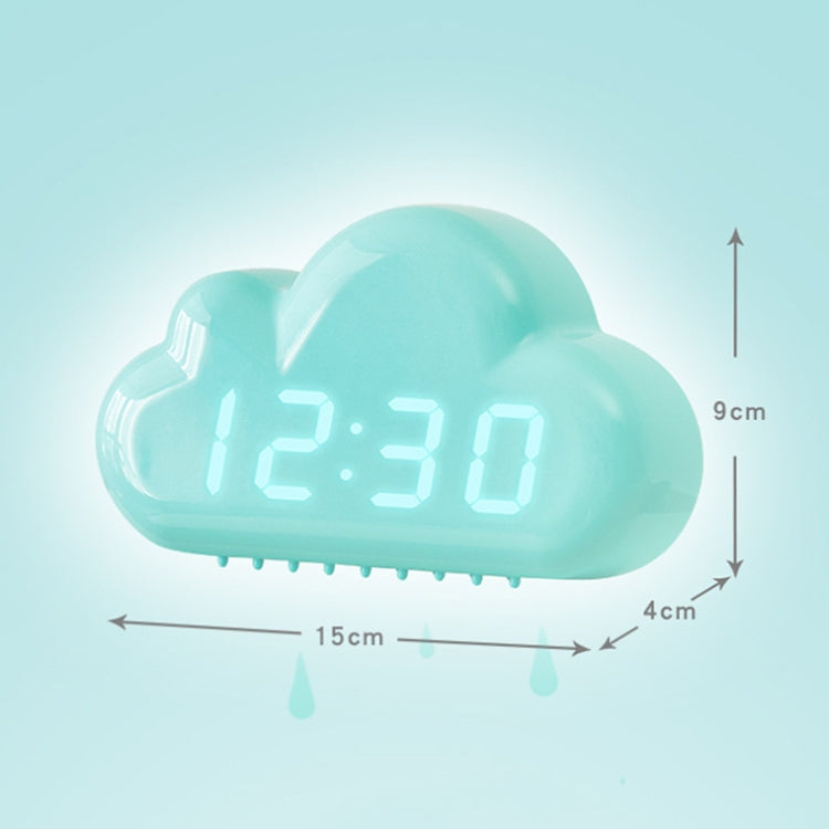 1966 Cute Cloud Shape Voice-activated LED Bedside Alarm Clock(Blue) - Novelty Clock by PMc TechLife | Online Shopping South Africa | PMc TechLife | Buy Now Pay Later Mobicred