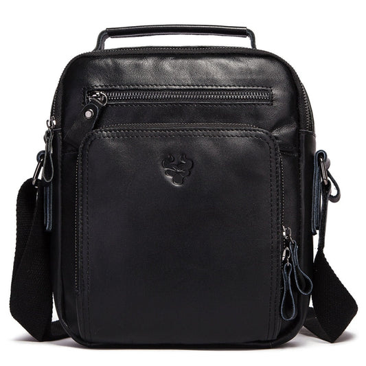 HUMERPAUL MH573 Men Shoulder Bag Leather Messengers Bag(Black) - Single-shoulder Bags by HUMERPAUL | Online Shopping South Africa | PMC Jewellery | Buy Now Pay Later Mobicred