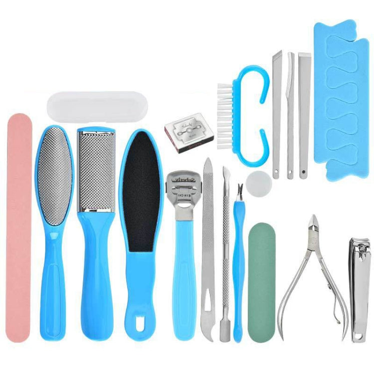 20 In 1 Foot File Grinding Exfoliating Manicure And Pedicure Kit(Blue) - Grinding Tools & Accessories by PMC TechLife | Online Shopping South Africa | PMC TechLife | Buy Now Pay Later Mobicred
