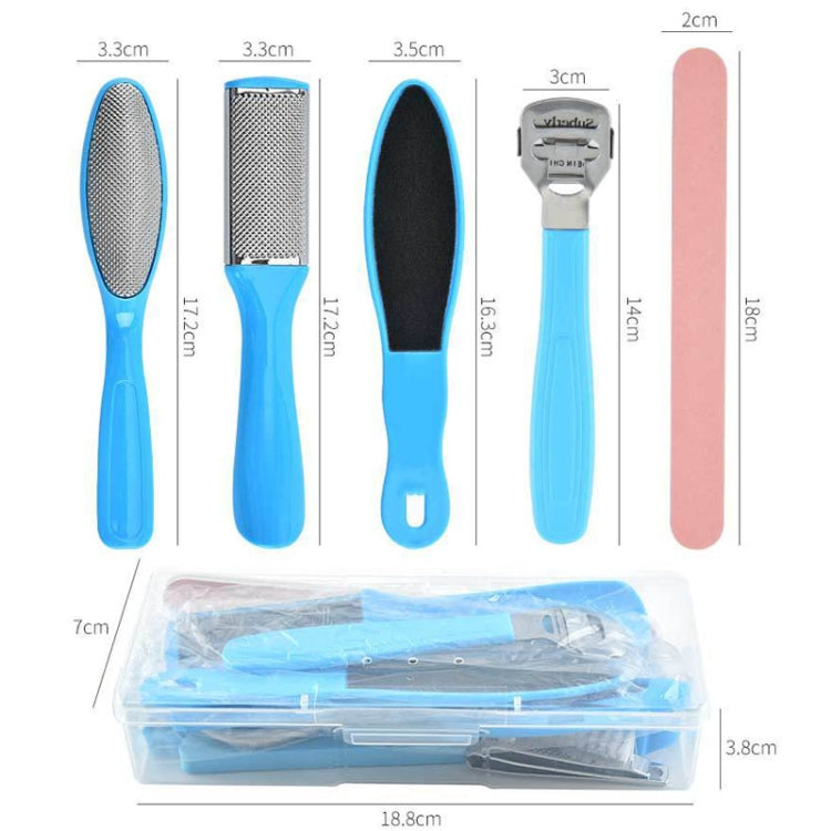 20 In 1 Foot File Grinding Exfoliating Manicure And Pedicure Kit(Blue) - Grinding Tools & Accessories by PMC Jewellery | Online Shopping South Africa | PMC Jewellery | Buy Now Pay Later Mobicred