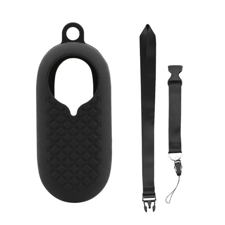 2 PCS Thumb Camera Silicone Case + Lanyard For Insta360 GO2(Black) - Case & Bags by PMC TechLife | Online Shopping South Africa | PMC TechLife | Buy Now Pay Later Mobicred