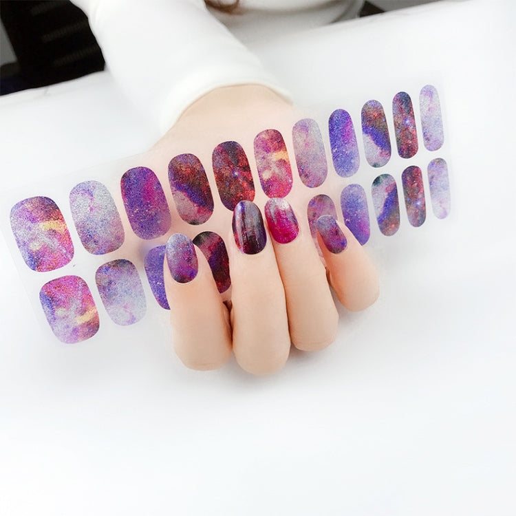 22 Fingers Shiny Onion Powder Starry Waterproof Nail Sticker(ZX-3027) - Nail Stickers by PMC Jewellery | Online Shopping South Africa | PMC Jewellery | Buy Now Pay Later Mobicred