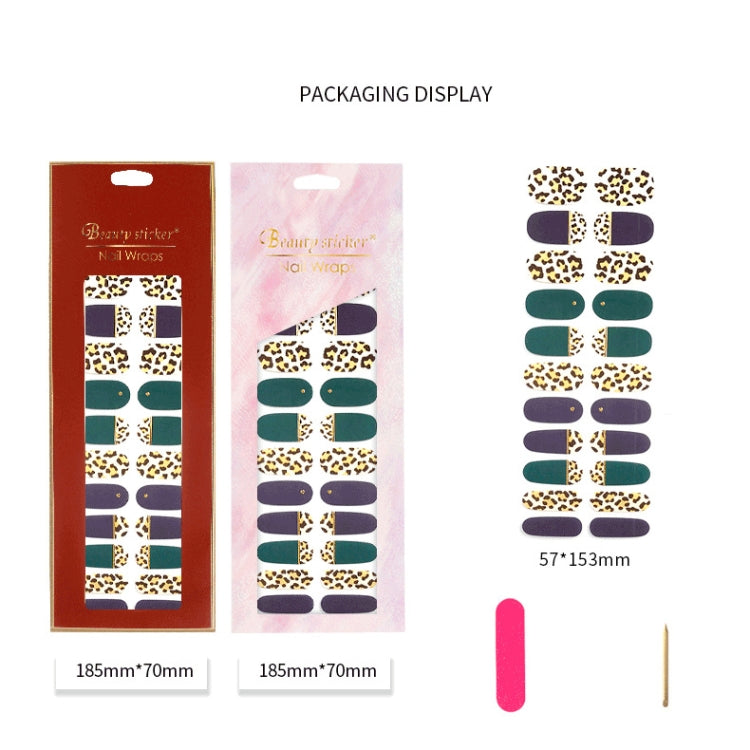 22 Fingers Shiny Onion Powder Starry Waterproof Nail Sticker(ZX-3034) - Nail Stickers by PMC Jewellery | Online Shopping South Africa | PMC Jewellery | Buy Now Pay Later Mobicred