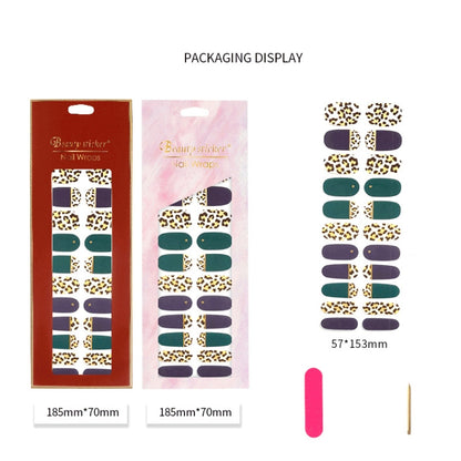 22 Fingers Shiny Onion Powder Starry Waterproof Nail Sticker(ZX-3030) - Nail Stickers by PMC Jewellery | Online Shopping South Africa | PMC Jewellery | Buy Now Pay Later Mobicred