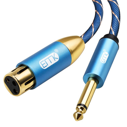 EMK KN603 2Pin 6.5mm Canon Line Balanced Audio Microphone Line,Cable Length: 5m(Blue) - Microphone Audio Cable & Connector by EMK | Online Shopping South Africa | PMC Jewellery | Buy Now Pay Later Mobicred