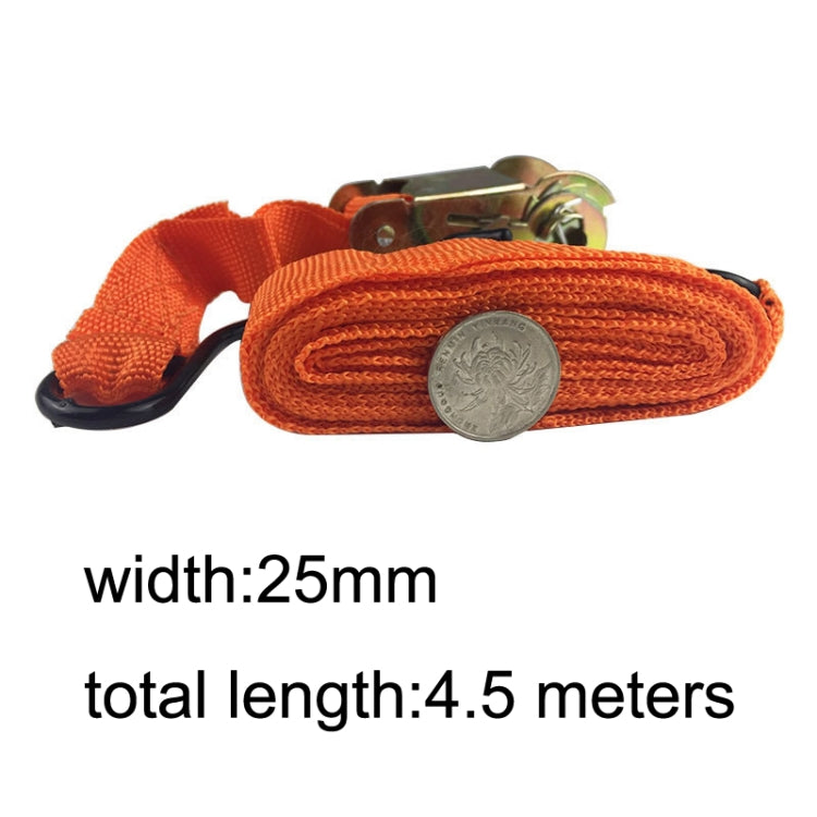 4PCS 15 Inch Tensioner Ratchet Strap Car Ratchet Thread Tensioner(Orange) - Towing Bars by PMC Jewellery | Online Shopping South Africa | PMC Jewellery | Buy Now Pay Later Mobicred