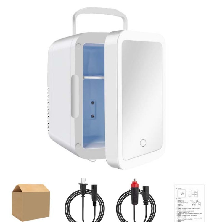 4L  45W Home Car Dual Purpose Refrigerator With Touch Light Makeup Mirror,CN Plug(White) - Refrigerators & Accessories by PMC TechLife | Online Shopping South Africa | PMC TechLife | Buy Now Pay Later Mobicred