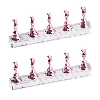 2 PCS Nail Art Chessboard Holder Nail Sheet Acrylic Base Practice Stand(Pink) - Nail Art Equipment by PMC Jewellery | Online Shopping South Africa | PMC Jewellery | Buy Now Pay Later Mobicred