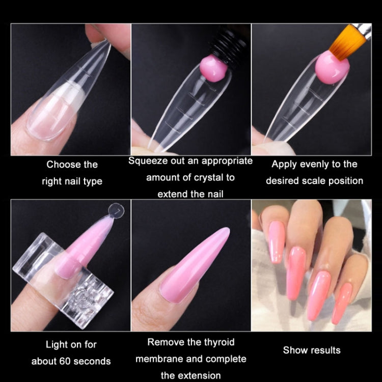 2 Boxes Nail Crystal Rapid Light Therapy Extension Nail Model, Shape: 120 PCS 09 - Nail Stickers by PMC Jewellery | Online Shopping South Africa | PMC Jewellery | Buy Now Pay Later Mobicred