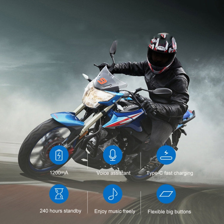 Motorcycle Helmet Call Music Navigation Bluetooth Headset, Color: Green(Hard Pipe Microphone) - free shipping - PMC TechLife - Order now!