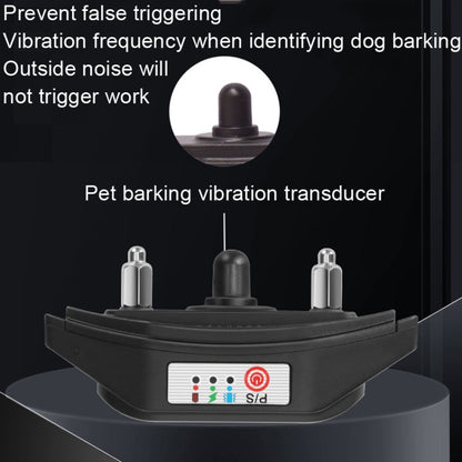 Intelligent Anti-barking Device Dog Trainer Collar, Style: Vibration+Electric Shock+Sound(Black) - Training Aids by PMC Jewellery | Online Shopping South Africa | PMC Jewellery