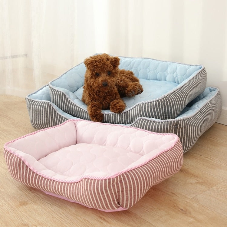 Summer Cold Feeling Dog Cat Kennel Ice Silk Cool Den L(Pink) - Beds by PMC TechLife | Online Shopping South Africa | PMC TechLife | Buy Now Pay Later Mobicred