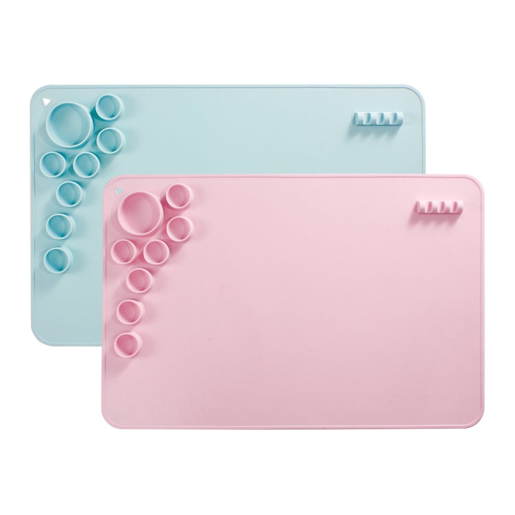 Silicone Children Drawing Pad Wipeable Washable Paint Palettes(Blue) - Art Supplies by PMC TechLife | Online Shopping South Africa | PMC TechLife