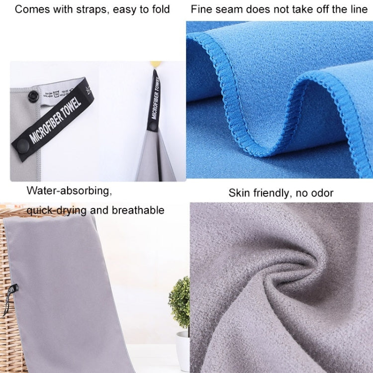 Absorbent Quick Dry Sports Towel Microfiber Bath Towel 76x152cm(Gray Round Mesh Bag) - Sports Towels by PMC TechLife | Online Shopping South Africa | PMC TechLife