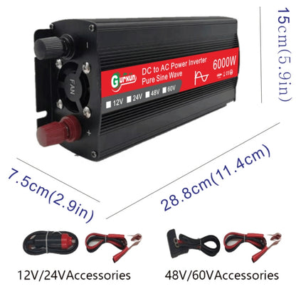 Gurxun 6000W High Power Sine Wave Inverter With Single Digital Display, Specification: 48V-220V - Pure Sine Wave by Gurxun | Online Shopping South Africa | PMC Jewellery | Buy Now Pay Later Mobicred