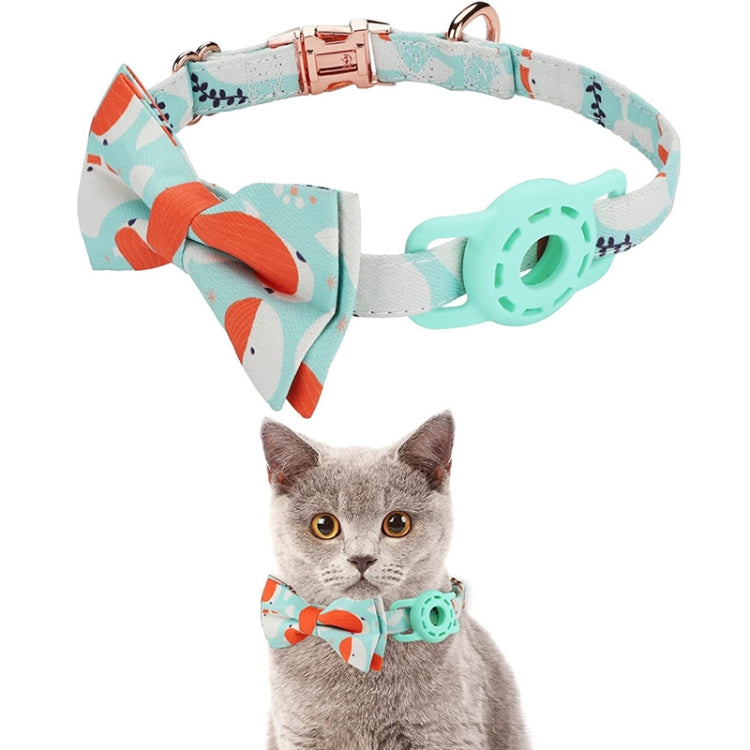 Pet Tracker Collar Insert Buckle Bow Collar For AirTag(Mint Green) - Pet Series by PMc TechLife | Online Shopping South Africa | PMc TechLife | Buy Now Pay Later Mobicred