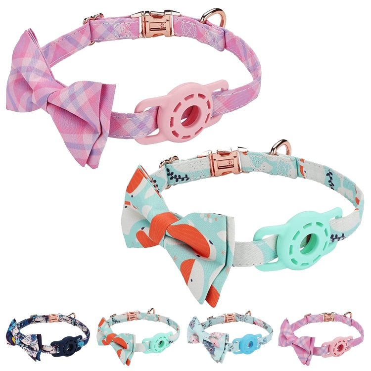 Pet Tracker Collar Insert Buckle Bow Collar For AirTag(Pink) - Pet Series by PMc TechLife | Online Shopping South Africa | PMc TechLife | Buy Now Pay Later Mobicred
