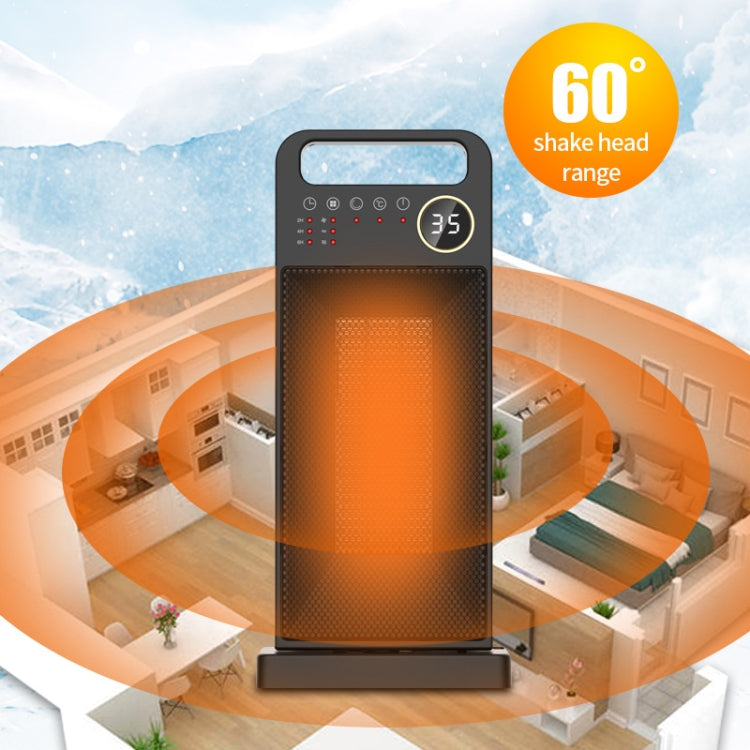 LCD Digital Display Rotary Remote Control Heater PTC Ceramic Heating Heater, Spec: EU Plug (Black) - Electric Heaters by PMC Jewellery | Online Shopping South Africa | PMC Jewellery | Buy Now Pay Later Mobicred