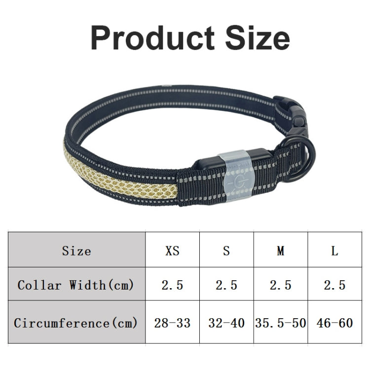 LED Rechargeable Wear-resistant and Waterproof Pet Lighting Collar, Size: S(Black) - Collars by PMC TechLife | Online Shopping South Africa | PMC TechLife | Buy Now Pay Later Mobicred