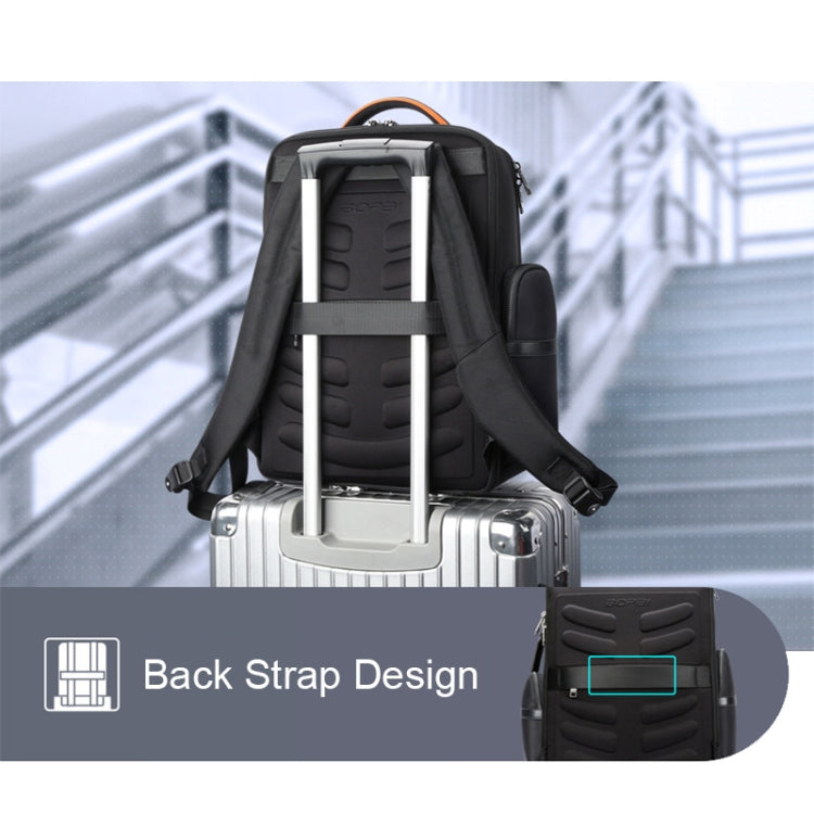 Bopai 61-86611 Multifunctional Wear-resistant Anti-theft Laptop Backpack with USB Charging Hole(Black) - free shipping - PMC Jewellery - Order now!