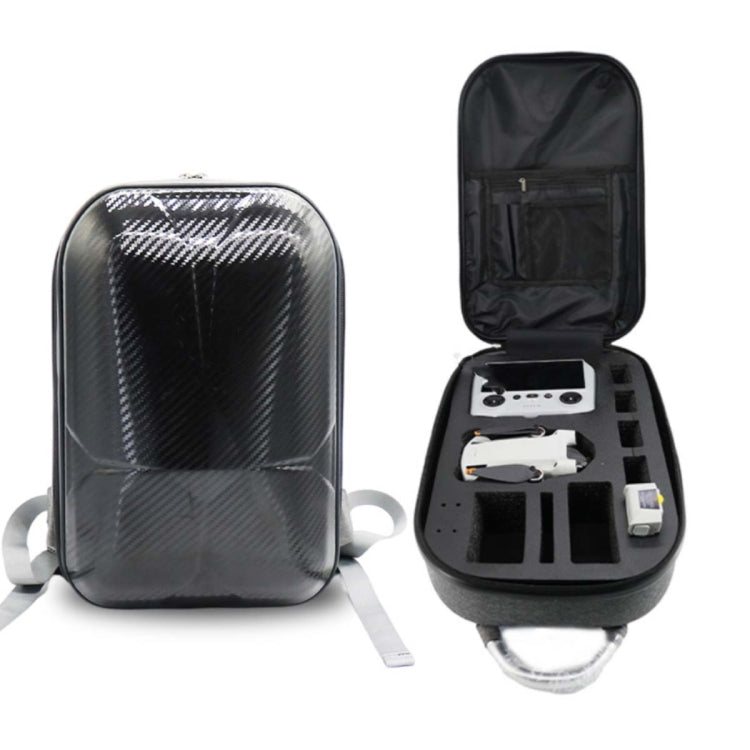 Hard Shell PC Carbon Fiber Backpack for DJI Mini 3 Pro Drone(Dark Grey) - Other by PMC TechLife | Online Shopping South Africa | PMC TechLife | Buy Now Pay Later Mobicred