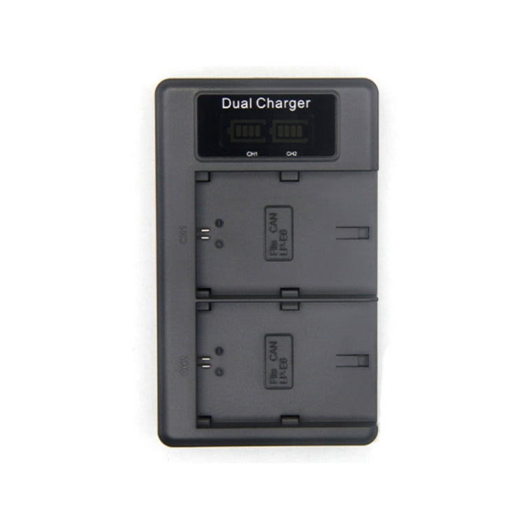 LP-E6 SLR Camera Vertical Dual Battery Charger - Battery USB Charger by PMC TechLife | Online Shopping South Africa | PMC TechLife | Buy Now Pay Later Mobicred