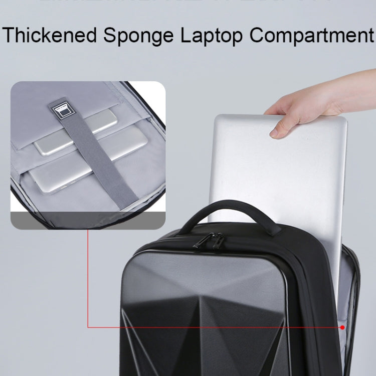 160 Large Capacity ABS Waterproof Laptop Backpack with USB Charging Port(Light Grey) - Backpack by PMC Jewellery | Online Shopping South Africa | PMC Jewellery | Buy Now Pay Later Mobicred