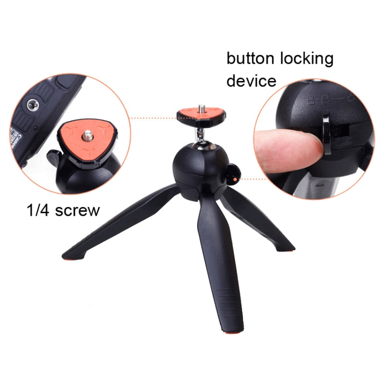 YUNTENG 228 Mini Tripod Camera Desktop Live Bracket Mobile Phone Selfie Frame(Black) - free shipping - PMC TechLife - Order now!