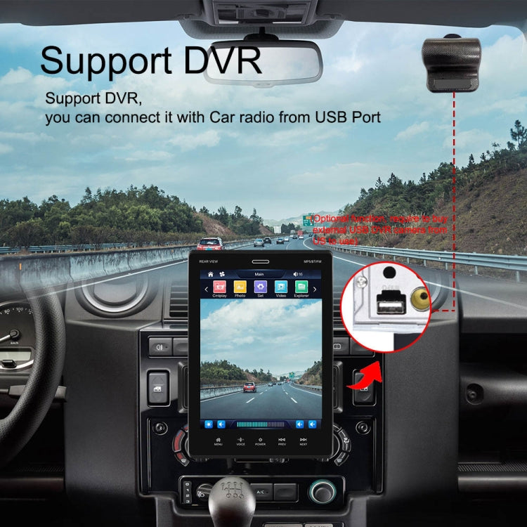 C800 9.5 Inch MP5 Single Butt Carplay Player, Style: Standard+8 Light Camera - Car MP3 & MP4 & MP5 by PMC TechLife | Online Shopping South Africa | PMC TechLife | Buy Now Pay Later Mobicred