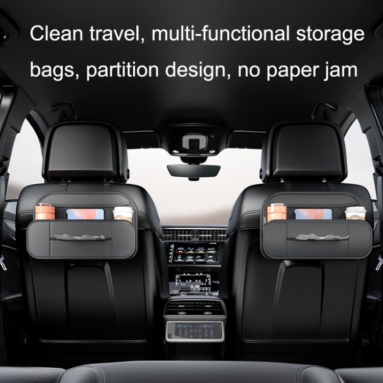 Car Seat Rear Leather Multi-function Convenient Storage Bag(Black) - Stowing Tidying by PMC TechLife | Online Shopping South Africa | PMC TechLife | Buy Now Pay Later Mobicred