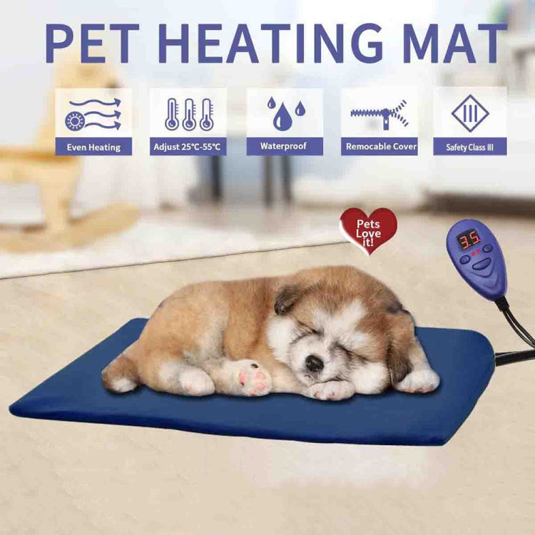 40x30cm Coffee 12V Low Voltage Multifunctional Warm Pet Heating Pad Pet Electric Blanket(EU Plug) - Pads by PMC TechLife | Online Shopping South Africa | PMC TechLife | Buy Now Pay Later Mobicred