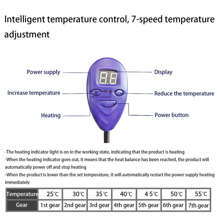 50x50cm Blue 12V Low Voltage Multifunctional Warm Pet Heating Pad Pet Electric Blanket(EU Plug) - Pads by PMC TechLife | Online Shopping South Africa | PMC TechLife