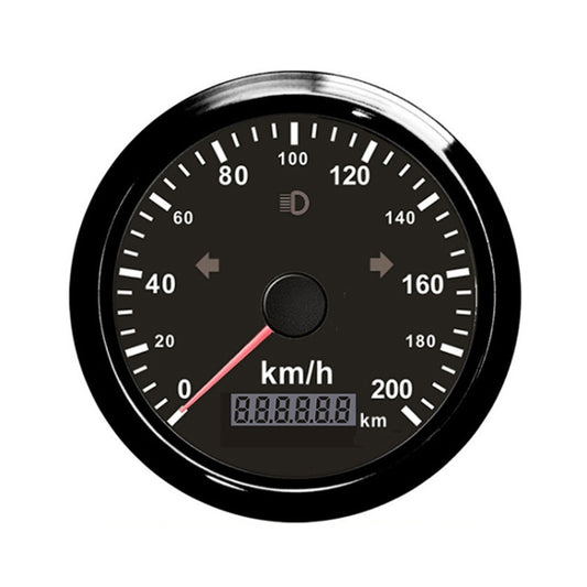 TNG85 200KM Car Motorcycle GPS Speed Odometer With Alarm(Black Frame With Black Background) - Clocks & Car Meters by PMC Jewellery | Online Shopping South Africa | PMC Jewellery