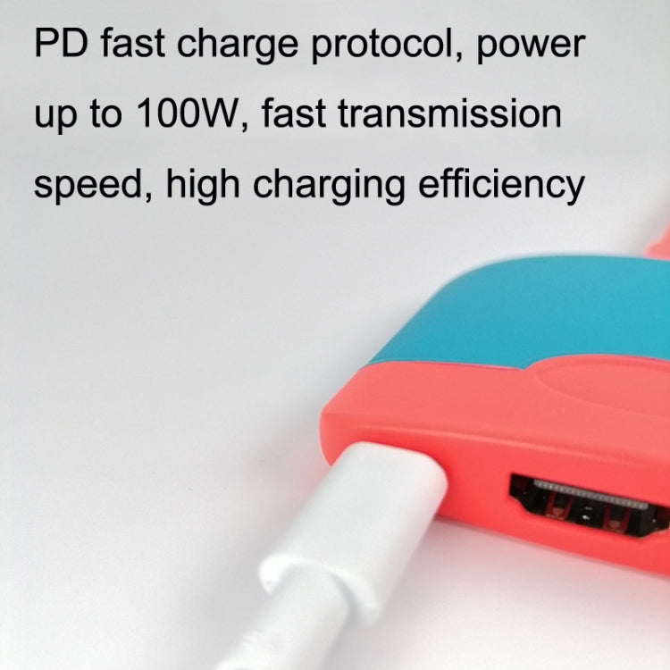 H0231 For Mobile / Nintendo Switch Expansion Dock Portable Base(Red Blue) - Others by PMC TechLife | Online Shopping South Africa | PMC TechLife